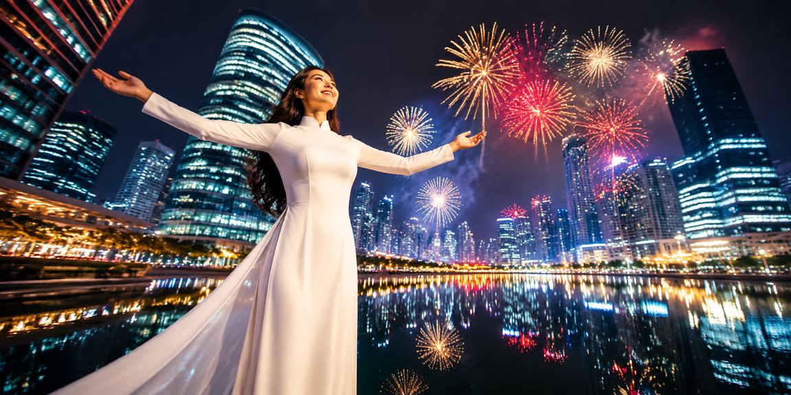 Hà Nội với áo dài truyền thống minh họa ưu đãi casino dịp lễ